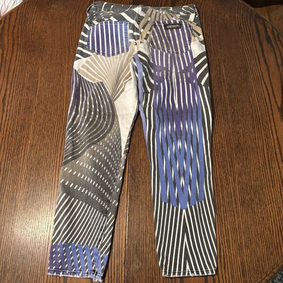 Cavalli Denim - VTG 90s Roberto Cavalli /Ittierre AOP Psychedelic Illusion Stripe Jeans Size 28